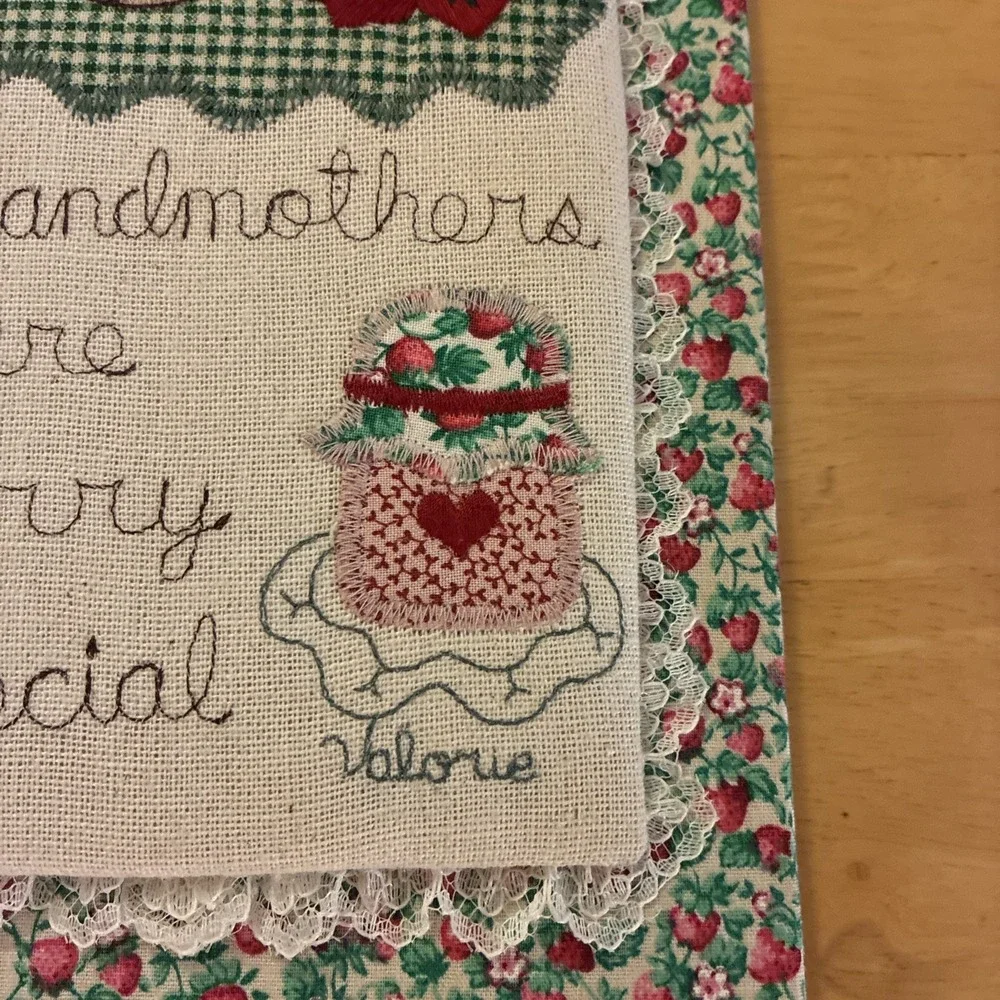 Grandmothers Are Berry Special Fabric Notebook With Notepad Cottage Core